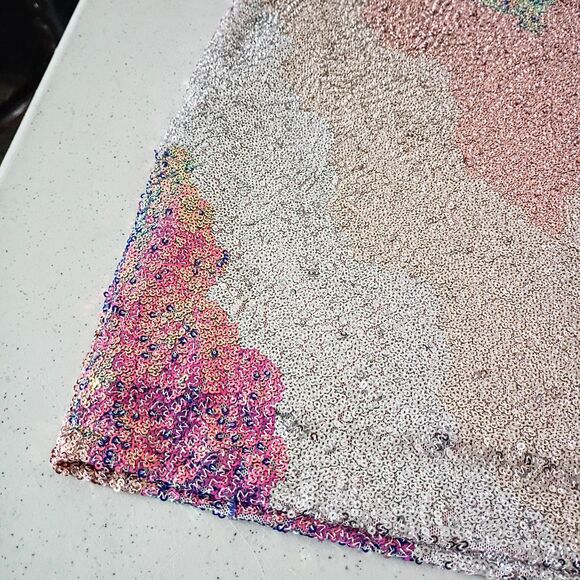 Windsor Pink Sequin Mini Dress – Criss Cross Back – Junior’s Size Small - Picture 11 of 14